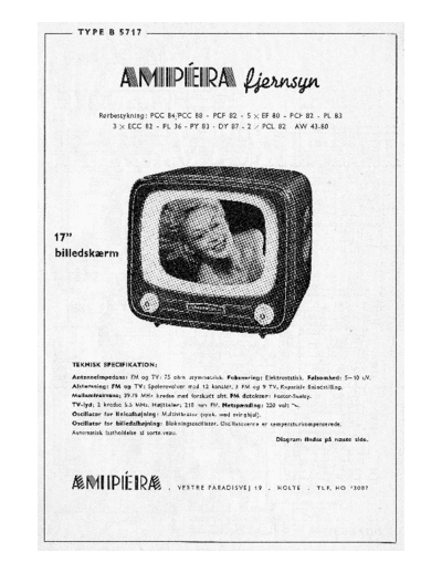 Ampera fjernsyn B 5717